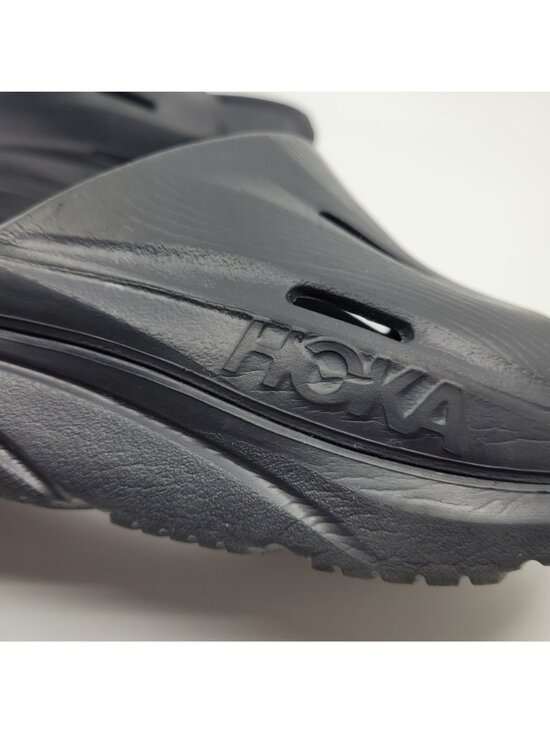 Hoka Ora Recovery Slide 3 Sandal Men\'s 9 Women\'s 11 Black Comfort Shoe EUC main image 5